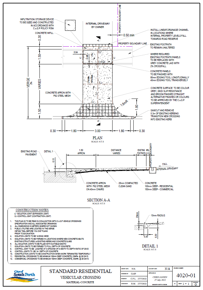 Specification 4020-01