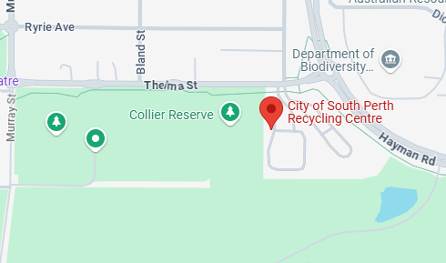 map showing the Recycling Centre